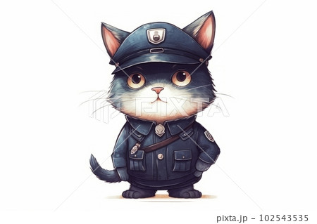 猫のお巡りさん：AI作品 102543535