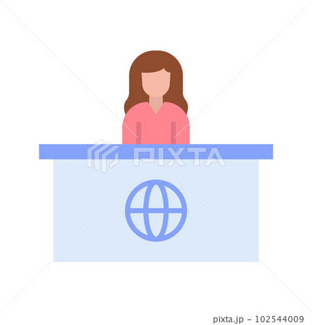 Female Anchor icon vector image. Suitable for mobile apps, web apps and print media. 102544009