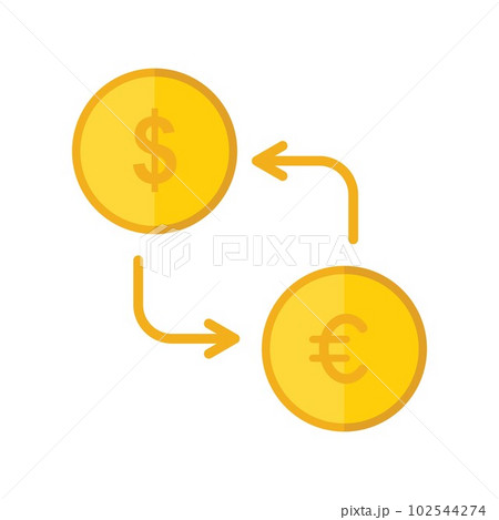 Currency Exchange icon vector image. Suitable for mobile apps, web apps and print media. 102544274