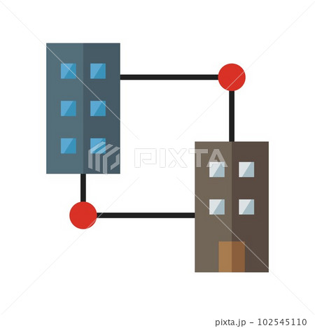 Company Network icon vector image. Suitable for mobile apps, web apps and print media. 102545110
