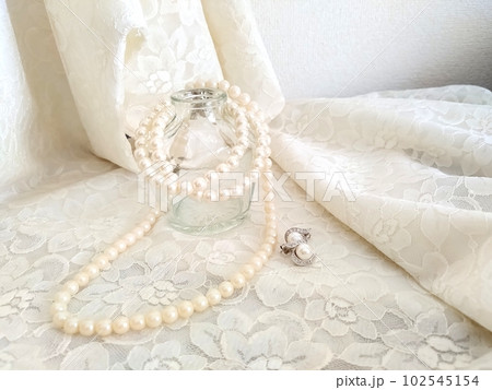 レースとパールのアクセサリー 102545154