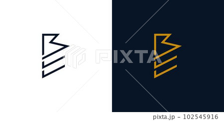 Modern and unique  letter BE initials logo design 4 102545916