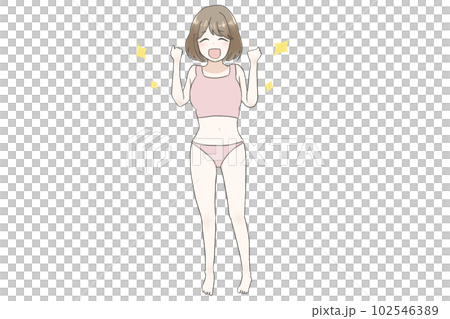 ダイエット成功・くびれが出来て喜ぶかわいい女の子 ダイエット成功・くびれが出来て喜ぶかわいい女の子 102546389
