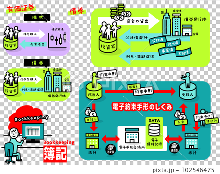 bookkeeping illustration icon collection 102546475