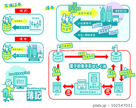 簿記のイラストアイコン集 102547031