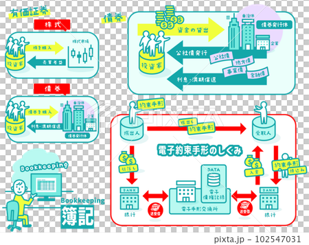 簿記のイラストアイコン集 102547031