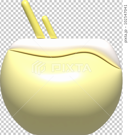 illustration 3d. Coconut in summer for design. 102547041