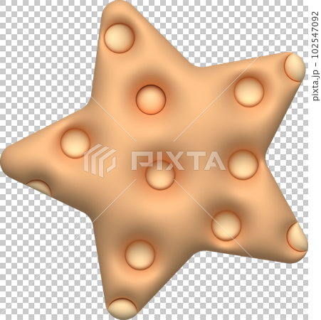 illustration 3d starfish in summer for design illustration 3d starfish in summer for design 102547092