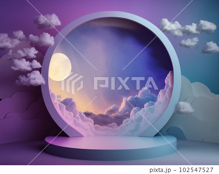 幻想的な3D風イラスト背景素材 幻想的な3D風イラスト背景素材 102547527