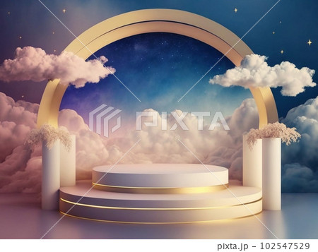 幻想的な3D風イラスト背景素材 幻想的な3D風イラスト背景素材 102547529