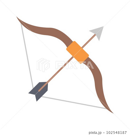 Bow And Arrow icon vector image. Suitable for mobile apps, web apps and print media. 102548187