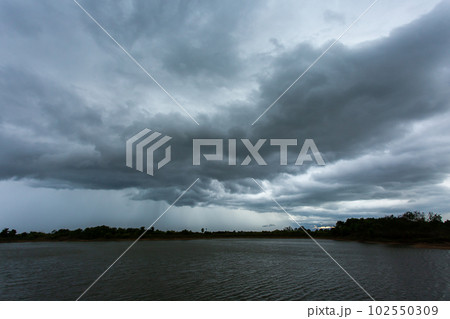 thunder storm sky Rain clouds 102550309