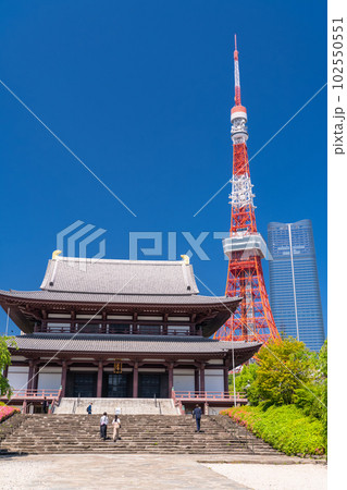 《東京都》初夏の東京都市風景・芝公園エリア 102550551