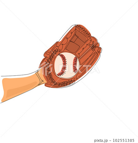 Doodle character for baseball player illustration Stock Vector