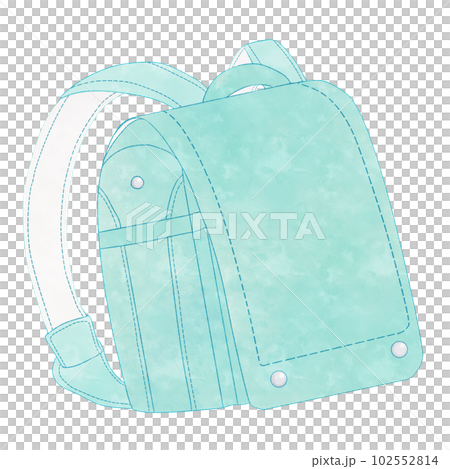 Illustration material of mint green school bag Illustration material of mint green school bag 102552814