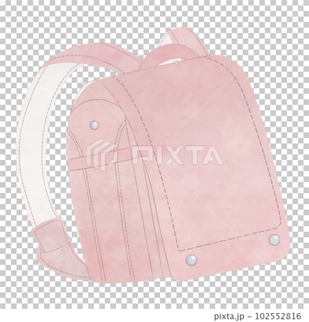 Pink beige school bag illustration material 102552816