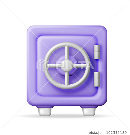 3d Safe Box Isolated on White 102553189
