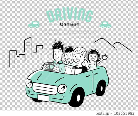 Vector illustration material: Family set to drive Vector illustration material: Family set to drive 102553982