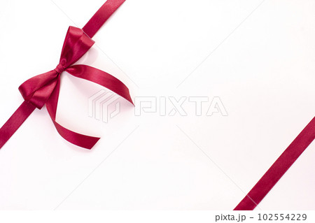 Bow ribbon knot and copy space Bow ribbon knot and copy space 102554229