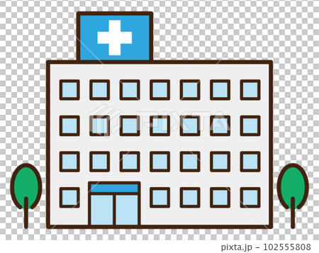 Hospital exterior illustration Hospital exterior illustration 102555808
