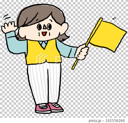 交通安全　おばさんのイラスト 102556260