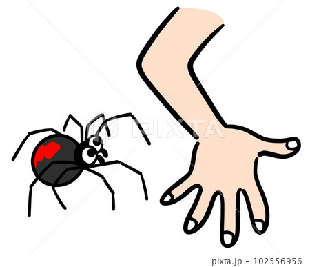 人を襲うセアカゴケグモ 人を襲うセアカゴケグモ 102556956