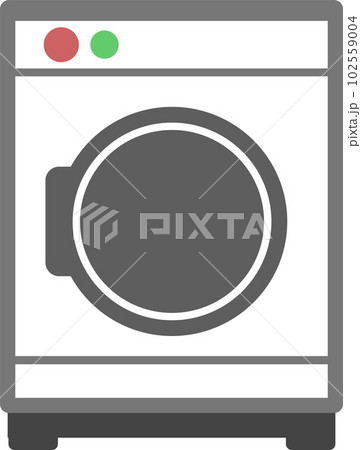 ドラム式洗濯機のシンプルなイラスト ドラム式洗濯機のシンプルなイラスト 102559004