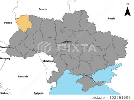Ukraine map Europe 102561608