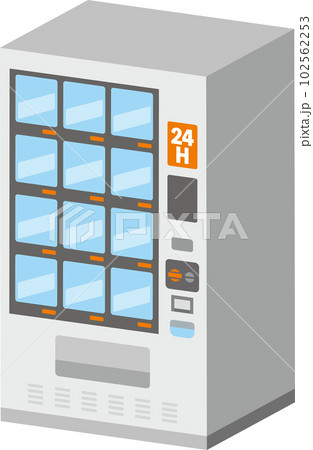 左を向いた冷凍自動販売機のイラスト 102562253