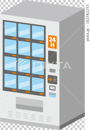 左を向いた冷凍自動販売機のイラスト 102562253