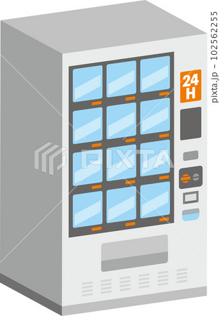 右を向いた冷凍自動販売機のイラスト 102562255