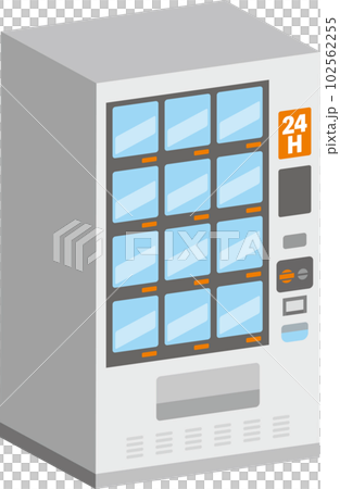右を向いた冷凍自動販売機のイラスト 102562255