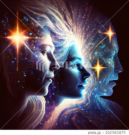 五次元 ホログラム プレアデス 宇宙人 スピリチュアル イラスト アート（AI生成画像） 102563875