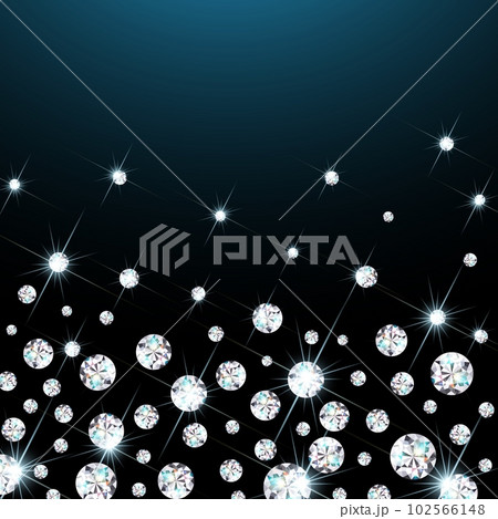 Diamonds are falling black background square banner 102566148