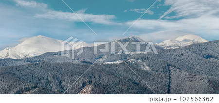 Winter snowy Carpathian mountains, Ukraine Winter snowy Carpathian mountains, Ukraine 102566362