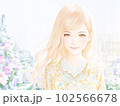 花の中で微笑む少女 102566678