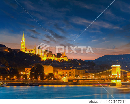 Budapest night view 102567214
