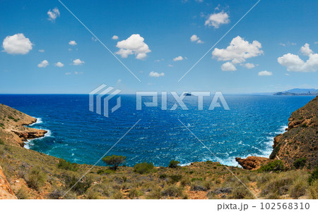 Summer sea coast landscape (Spain). Summer sea coast landscape (Spain). 102568310