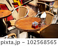 Outdoor empty table of the bar in Singapore 102568565