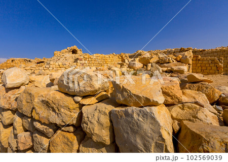 Ruins of crusaders Shobak Castle, Jordan 102569039