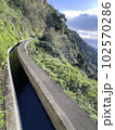 Wonderful hiking trail along levada on Madeira Island, 102570286