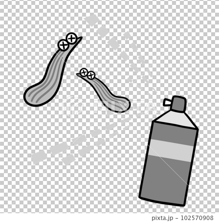 用黑白殺蟲劑消滅的水蛭 用黑白殺蟲劑消滅的水蛭 102570908