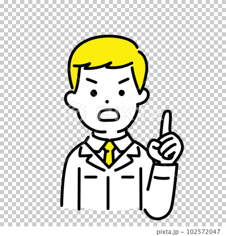 かわいい人物のイラストシリーズ _ 男性のエンジニア _ 重要　 102572047