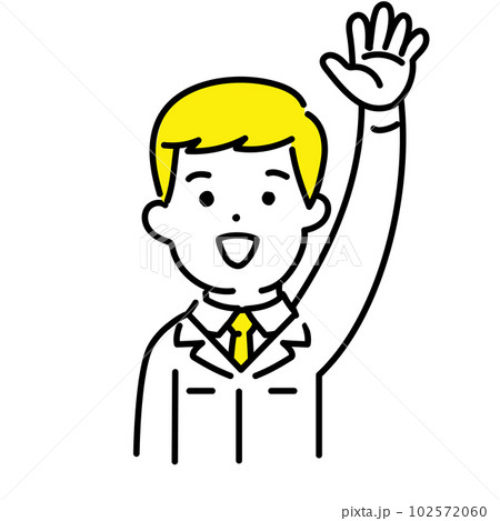 かわいい人物のイラストシリーズ _ 男性のエンジニア _ 合意 かわいい人物のイラストシリーズ _ 男性のエンジニア _ 合意 102572060