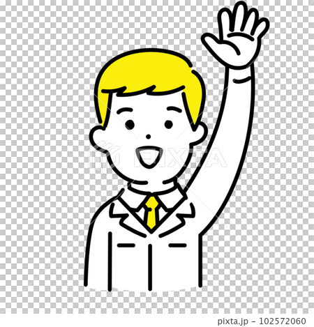 插圖系列可愛的人_男工程師_協議 102572060