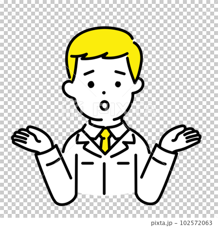 插圖系列可愛的人_男工程師_有麻煩 102572063