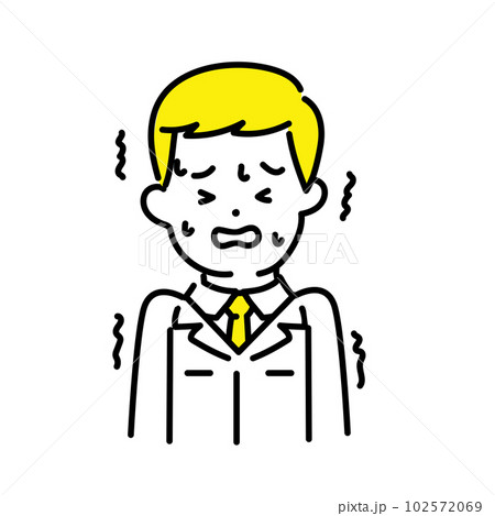 かわいい人物のイラストシリーズ _ 男性のエンジニア _ 怖い かわいい人物のイラストシリーズ _ 男性のエンジニア _ 怖い 102572069