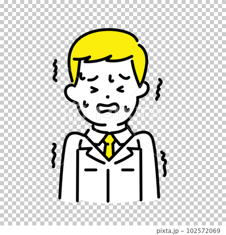 かわいい人物のイラストシリーズ _ 男性のエンジニア _ 怖い かわいい人物のイラストシリーズ _ 男性のエンジニア _ 怖い 102572069