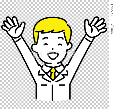 Illustration series of cute people _ male engineer _ happiness Illustration series of cute people _ male engineer _ happiness 102572071