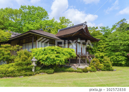 大河内山荘庭園 大乗閣 新緑の季節(京都市右京区嵯峨) 大河内山荘庭園 大乗閣 新緑の季節(京都市右京区嵯峨) 102572838